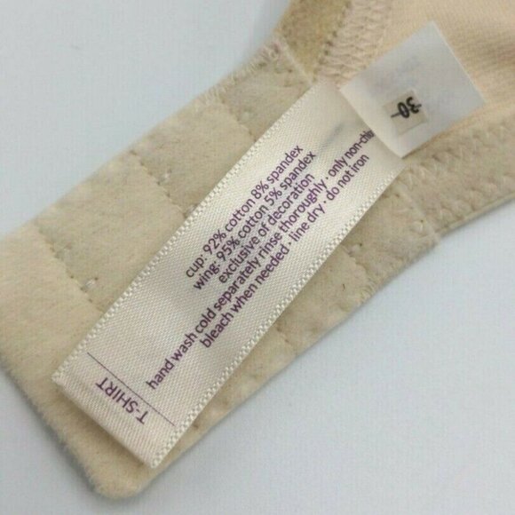 Lane Bryant Cacique Womens T Shirt Bra Cotton Blend Size 42C Beige - Picture 8 of 8